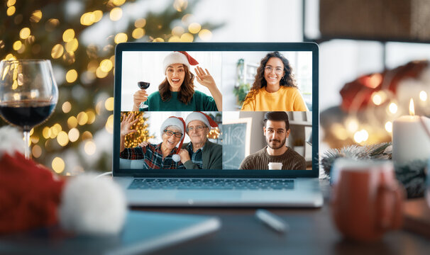 family celebrating Christmas