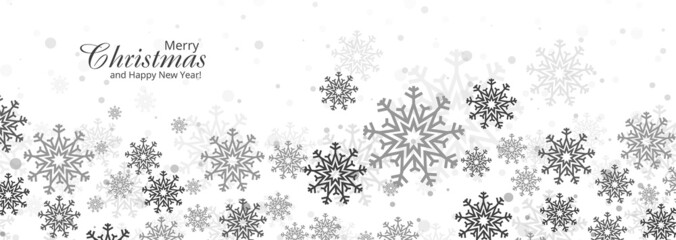 .Holiday christmas decorative snowflakes banner design
