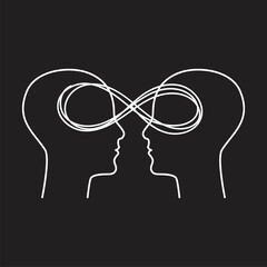 Coaching symbol. Teacher. Interpersonal communication between two people icon