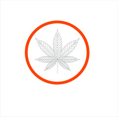 Cannabis leaf design for a health venture and anti .campaign