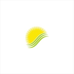 sun logo vector oxygen template