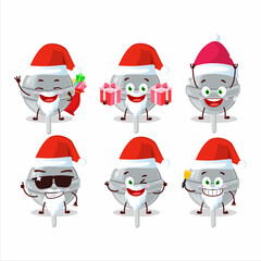 Santa Claus emoticons with sweet White lollipop cartoon character