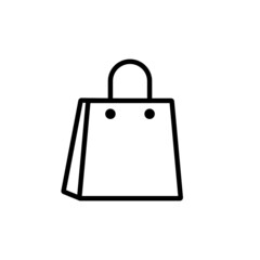 shopping bag flat icon vector illustration