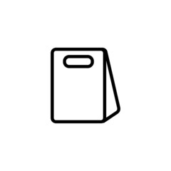 shopping bag flat icon vector illustration