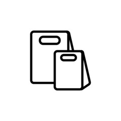 shopping bag flat icon vector illustration