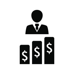 Salary increment icon vector graphic
