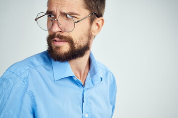 Fototapeta premium emotional male manager and no shirt hands professional lifestyle