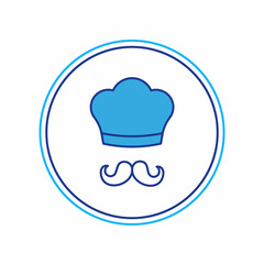 Filled outline Italian cook icon isolated on white background. Vector