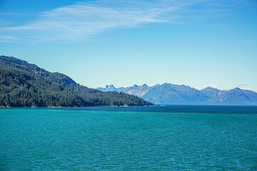 Obraz premium Landscape with sea and mountains