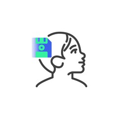 Memory skills line icon