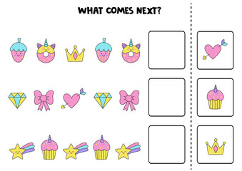 What comes next game with cute pictures.