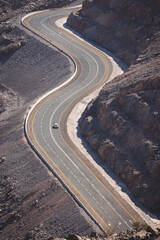 Roads leading to the top of Jebel Jais