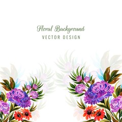 Decorative colorful flowers background vector