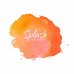 Hand draw colorful splash watercolor background