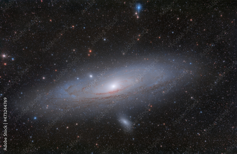 Wall mural photo of the andromeda nebula galaxy taken through an amateur telescope. photos of real space object