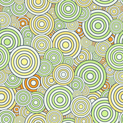 Fototapeta na wymiar Seamless pattern with color geometric style. Circle elements texture. Design for print screen backdrop, Fabric, and tile wallpaper.