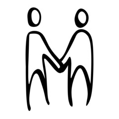 employment agreement of business hand drawn illustration