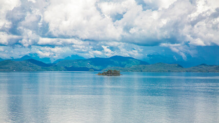View with sea and mountains