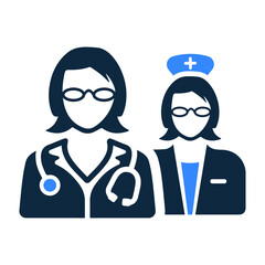 Assistant, doctor, nurse icon. Simple vector sketch.