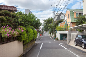 住宅街の街並み（東京都世田谷区奥沢3丁目）