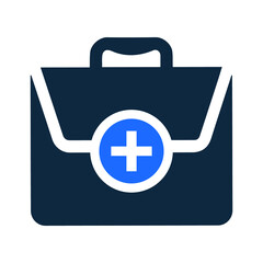 Obraz premium First aid, healthcare, medical cross icon. Simple flat design concept.