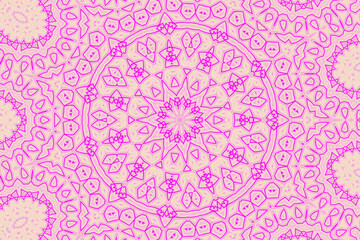 Purple and Pink Abstract kaleidoscope background. kaleidoscope texture design. multicolor kaleidoscope. Kaleidoscopic pattern. Mandala pattern. Batik Pattern