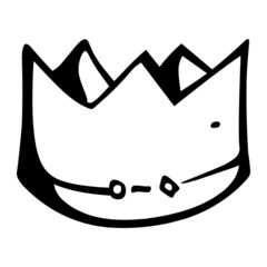 crown of management hand drawn illustration