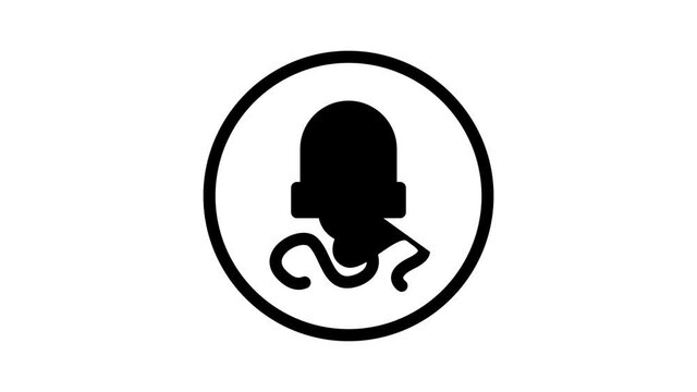 nanorobot electronic device animated glyph icon nanorobot electronic device sign. isolated on white background