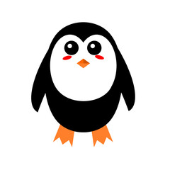 Cute penguin mascot. Penguin icon or clipart.