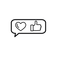 Fototapeta premium Like Heart icons symbol vector elements for infographic web