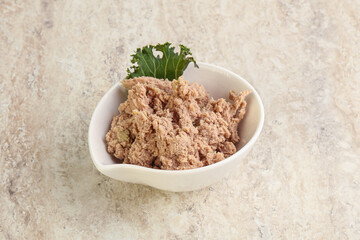 Liver pate in the bowl