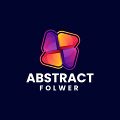 Vector Logo Illustration Abstract Gradient Colorful Style.