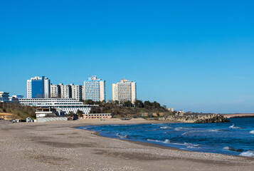 The empty beach of Neptun resort - Romania © sebi_2569