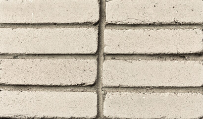 Old brick wall. Close-up. Horizontal view. Background. Texture. High quality photo