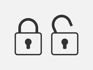 Close icon vector sign. Cancel symbol padlock web design. Error, denied, avoid or wrong data button.