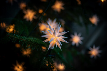 Christmas tree decoration with a star