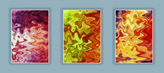 Wave Liquid Marble style texture illustration. Color background for banner, flyer, business card, poster, wallpaper, brochure