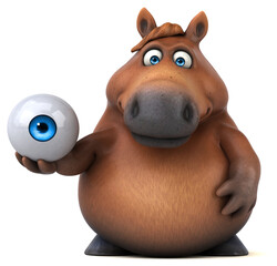 Naklejka premium Fun horse - 3D Illustration