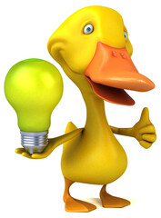 Fun duck - 3D Illustration