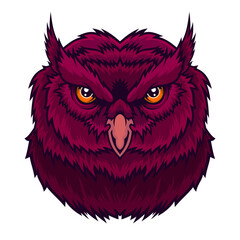 Owl animal head mascot.