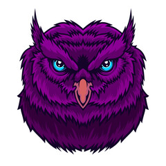 Owl animal head mascot.