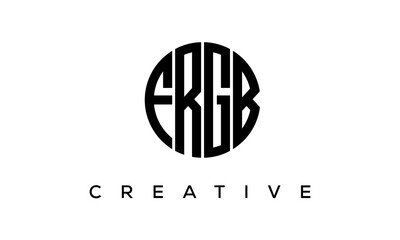 Letters FRGB creative circle logo design vector, 4 letters logo