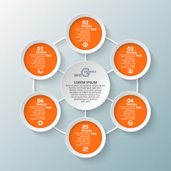 Abstract 3D Paper Infographics. Business template .Vector illustration