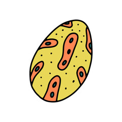 Dinosaur doodle colorful egg vector isolated illustration