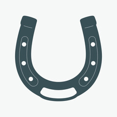 Horseshoe lucky quality vector illustration cut