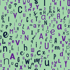 Letters, alphabet, education, school concept. Seamless vector EPS 10 pattern. Flat style
