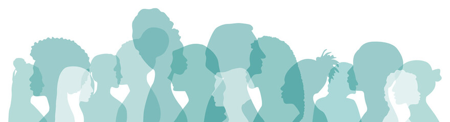 Women of different ethnicities together. Flat vector illustration.