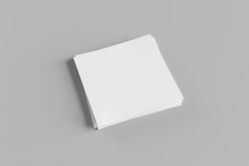 mock up of a square white post card - 3d rendering