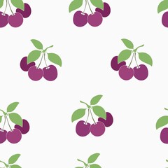 Cherry berries seamless pattern