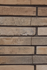 beautiful abstract brick wall background in warm mood. background with space for text.